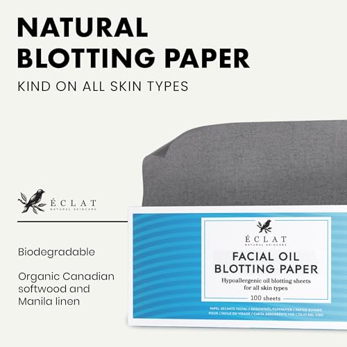 Oil Blotting Sheets for Face, Activated Bamboo Charcoal Blotting Paper for Oily Skin Control, Compatible with Oil Absorbing Roller, 100 Oil Absorbing Sheets for Face, Oily Skin, Facial Oil Wipes - Morena Vogue