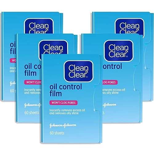 Oil Control Film Replacment for Clean & Clear Oil-Absorbing Sheets,5pack(total 300sheets)Oil Blotting Sheets for Face,9% Larger,Makeup Friendly High-performance Handy Face Blotting Paper for Oily Skin - Morena Vogue