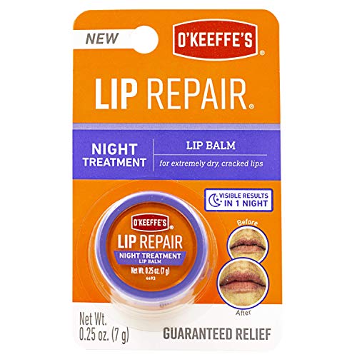 O'Keeffe's Lip Repair Night Treatment Lip Balm, 0.25 Ounce Jar, (Pack of 1) - Morena Vogue