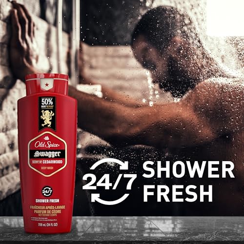 Old Spice Red Collection Swagger Scent with Cedarwood, Men's Body Wash, 24 oz (Pack of 2) - Morena Vogue