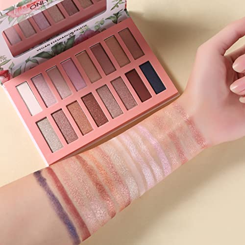 ONLYBETTER Vegan Eyeshadow Palette, Nude Eyeshadow Palette, 16 Shades Organic Eyeshadow palette high pigmented eyeshadow palette Colorful Eyeshadow Palette Long Lasting Nude Eyeshadow Shimmer Palette - Morena Vogue