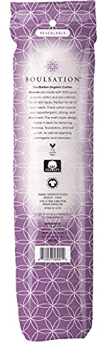 Organic Cotton Rounds, 400 Count - Makeup Remover Pads for Face, Lint-Free - Morena Vogue