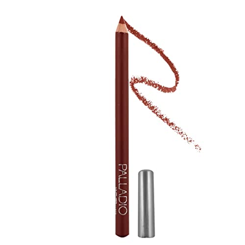 Palladio Lip Liner Pencil, Wooden, Firm yet Smooth, Contour and Line with Ease, Perfectly Outlined Lips, Comfortable, Hydrating, Moisturizing, Rich Pigmented Color, Long Lasting, Nutmeg - Morena Vogue