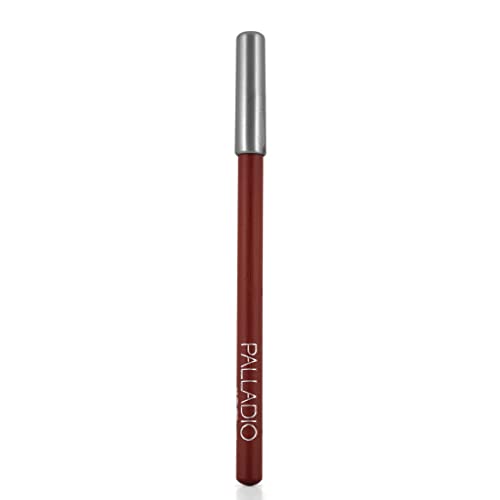 Palladio Lip Liner Pencil, Wooden, Firm yet Smooth, Contour and Line with Ease, Perfectly Outlined Lips, Comfortable, Hydrating, Moisturizing, Rich Pigmented Color, Long Lasting, Nutmeg - Morena Vogue