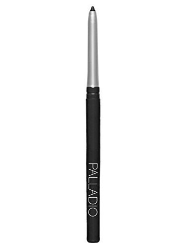 Palladio Retractable Waterproof Eyeliner, Richly Pigmented Color and Creamy, Slip Twist Up Pencil Eye Liner, Smudge Proof Long Lasting Application, All Day Wear, No Sharpener Required, Pure Black - Morena Vogue