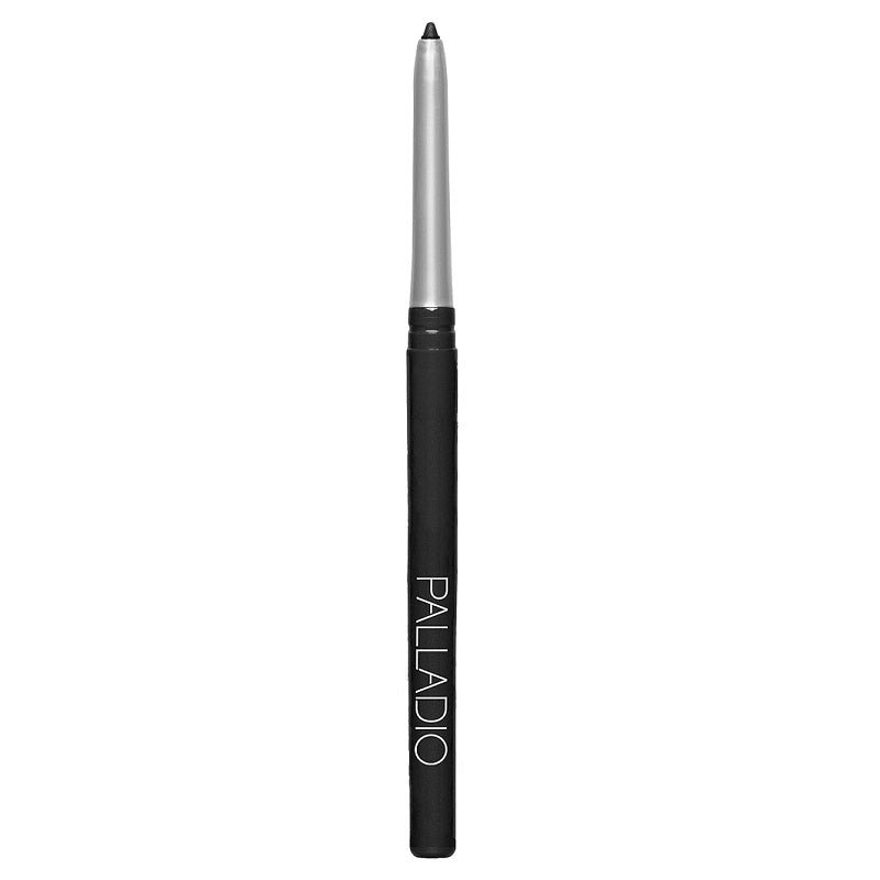 Palladio Retractable Waterproof Eyeliner, Richly Pigmented Color and Creamy, Slip Twist Up Pencil Eye Liner, Smudge Proof Long Lasting Application, All Day Wear, No Sharpener Required, Pure Black - Morena Vogue