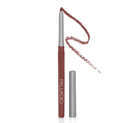 Palladio Retractable Waterproof Lip Liner High Pigmented and Creamy Color Slim Twist Up Smudge Proof Formula with Long Lasting All Day Wear No Sharpener Required, Naked - Morena Vogue