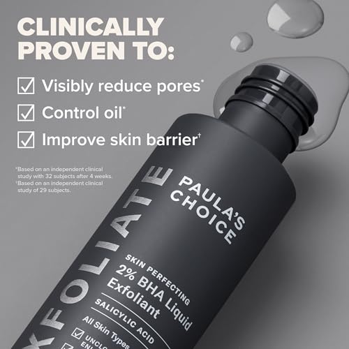 Paulas Choice--SKIN PERFECTING 2% BHA Liquid Salicylic Acid Exfoliant--Facial Exfoliant for Blackheads, Enlarged Pores, Wrinkles & Fine Lines, 4 oz Bottle - Morena Vogue