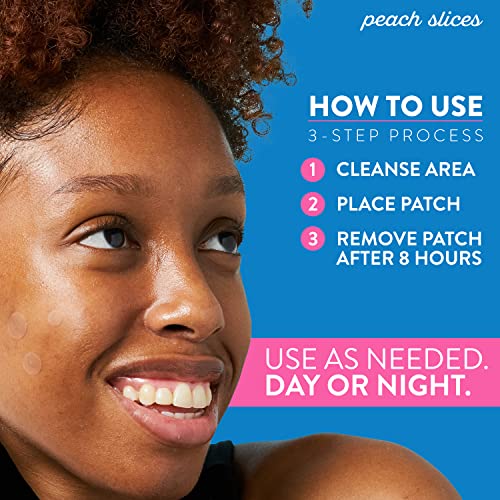 Peach Slices | Acne Spot Dots | Hydrocolloid Acne Patches | For Zits, Blemishes, & Breakouts | Vegan | Cruelty-Free | Pimple Patches | Facial Skin Care Products | 3 Sizes (7mm, 10mm, & 12mm) | 30 Ct - Morena Vogue