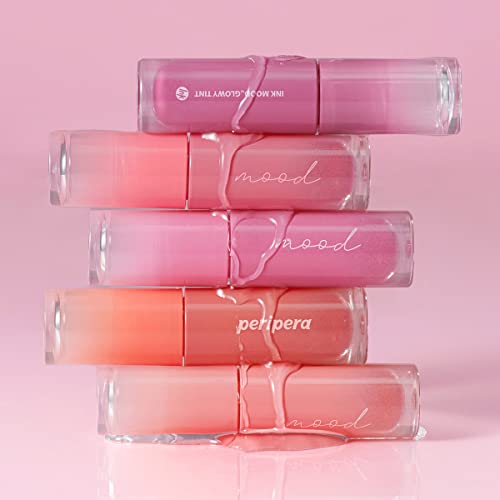 Peripera Ink Mood Glowy Tint, Lip-Plumping, Naturally Moisturizing, Lightweight, Glow-Boosting, Long-Lasting, Comfortable, Non-Sticky, Mask Friendly, No White Film (03 ROSE IN MIND) - Morena Vogue