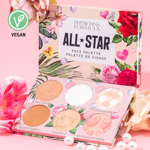 Physicians Formula All-Star Face Palette, Velvety-Smooth Buildable & Blendable Formulas,Versatile Matte and Multidimensional Shades, Cruelty-Free & Vegan - Morena Vogue