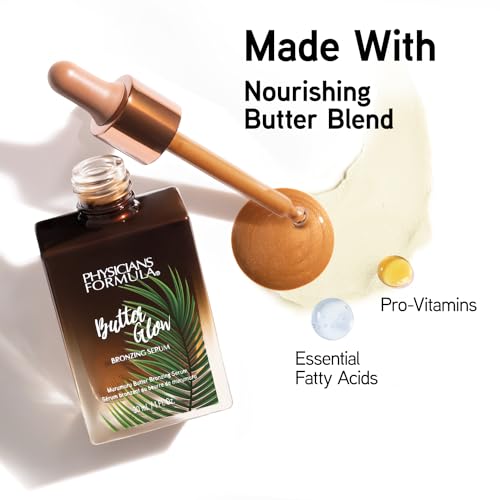 Physicians Formula Butter Glow Bronzing Serum, Innovative & Nourishing Skincare Bronzing Drops for Radiant, Natural Sunkissed Complexion - Sunkissed Glow - Morena Vogue