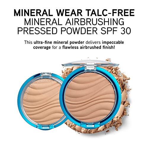 Physicians Formula Mineral Wear Talc-Free Mineral Airbrushing Pressed Powder Translucent | Dermatologist Tested, Clinically Tested - Morena Vogue