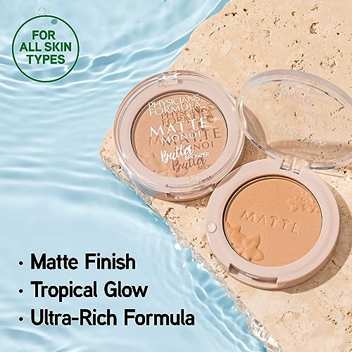 Physicians Formula Mini Matte Monoi Butter Bronzer, Matte Bronzer, Powder Face Matte Makeup, Dermatologist Tested, Essential Fatty Acids, Pro-Vitamins, Softens, Conditions, And Moisturize Skin - Morena Vogue