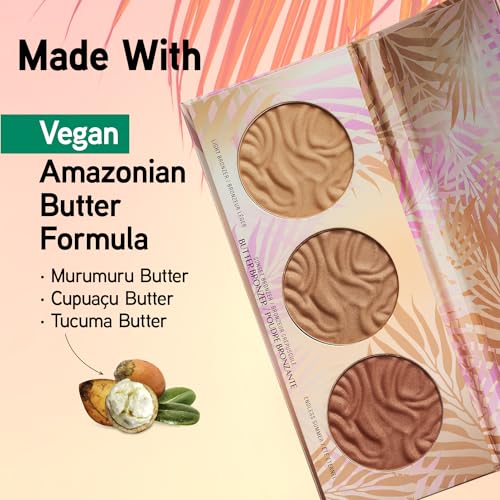 Physicians Formula Murumuru Butter Bronzer Face Makeup Palette Set, Includes Nourishing Butter Bronzer, Highlighter, Blush, Dermatologist Tested, Vegan & Cruelty-Free - Endless Summer Powder - Morena Vogue