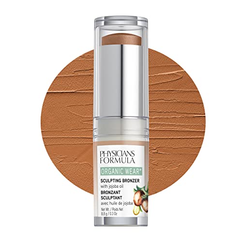 Physicians Formula Organic Wear All Natural Sculpting Face Bronzer Makeup Stick Toffee, Dermatologist Approved - Morena Vogue