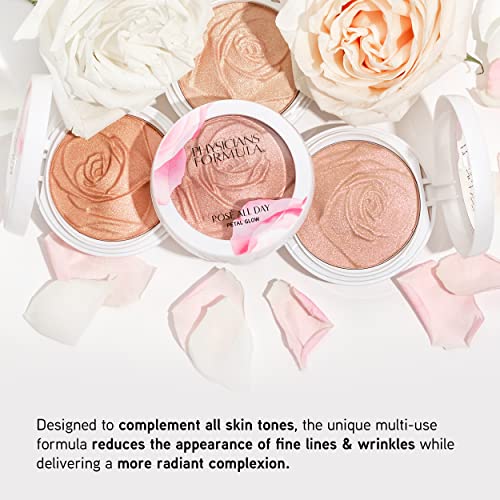 Physicians Formula Rosé All Day Highlighter Blush Face Powder, Shimmer Petal Glow, Pink Soft Petal, Dermatologist Tested, Clinicially Tested - Morena Vogue