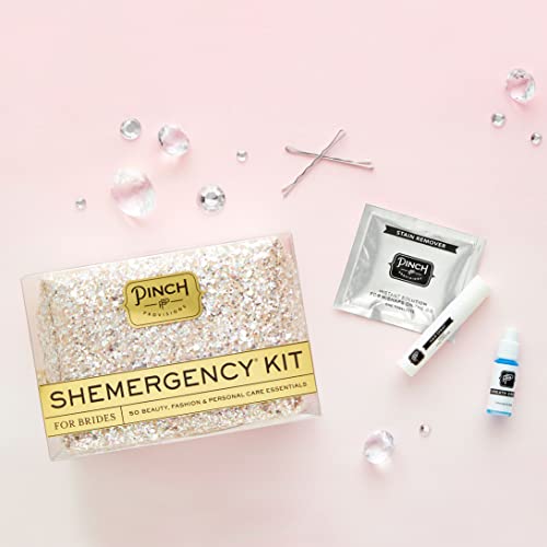 Pinch Provisions Shemergency Kit for Brides, Includes 50 Must-Have Emergency Essential Items for The Big Day, Mid-Size Multi-Functional Pouch, Perfect Survival Kit for Wedding Day - Morena Vogue