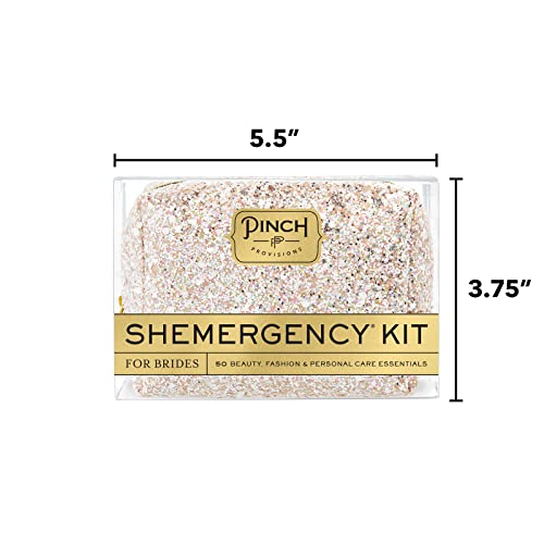 Pinch Provisions Shemergency Kit for Brides, Includes 50 Must-Have Emergency Essential Items for The Big Day, Mid-Size Multi-Functional Pouch, Perfect Survival Kit for Wedding Day - Morena Vogue