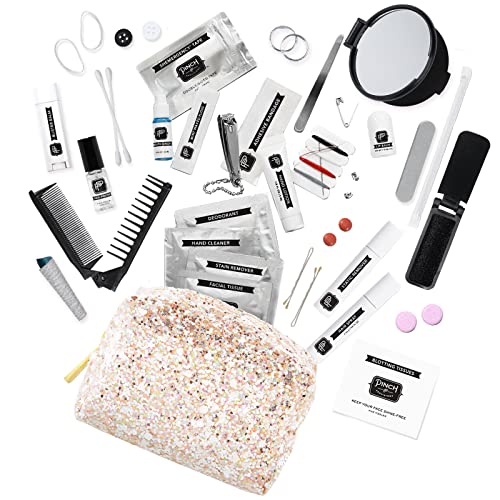 Pinch Provisions Shemergency Kit for Brides, Includes 50 Must-Have Emergency Essential Items for The Big Day, Mid-Size Multi-Functional Pouch, Perfect Survival Kit for Wedding Day - Morena Vogue