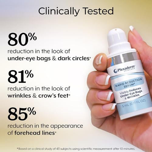 Plexaderm Rapid Reduction Eye Serum - Advanced Formula Anti Aging Visibly Reduces Under-Eye Bags, Wrinkles, Dark Circles, Fine Lines & Crow's Feet Instantly Instant Wrinkle Remover for Face - Morena Vogue