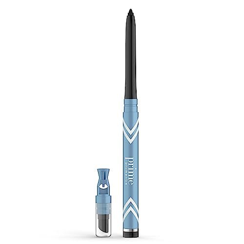 PrimeEyes Glide Eyeliner for Mature Women – Waterproof, Long-Stay and Mess-Proof – Gel Cream Texture, Discreet Sharpener and Effective Smudger (Black) - Morena Vogue