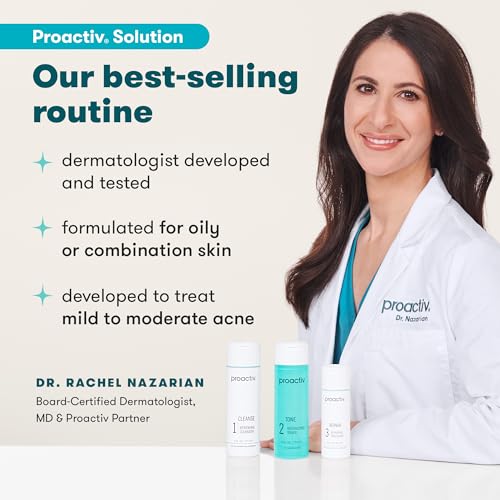 Proactiv 3 Step Acne Treatment - Benzoyl Peroxide Face Wash, Repairing Acne Spot Treatment for Face and Body, Exfoliating Toner - 30 Day Complete Acne Skin Care Kit - Morena Vogue