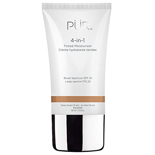 PÜR Beauty 4-in-1 Tinted Moisturizer With SPF 20 - Hydrating Face Moisturizer, Primer, & Foundation With Shea Butter, Aloe Vera & Vitamin B3 - Vegan Friendly - Free of Paraben, Gluten & BPA - Morena Vogue