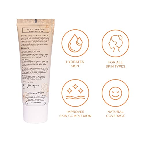 pūrlisse Perfect Glow BB Cream SPF 30: Clean & Cruelty-Free, Medium Flawless Coverage, Hydrates with Jasmine | Light Medium 1.4oz - Morena Vogue