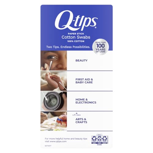 Q-tips Cotton Swabs For Hygiene and Beauty Care Original Cotton Swab Made With 100% Cotton 375 Count - Morena Vogue