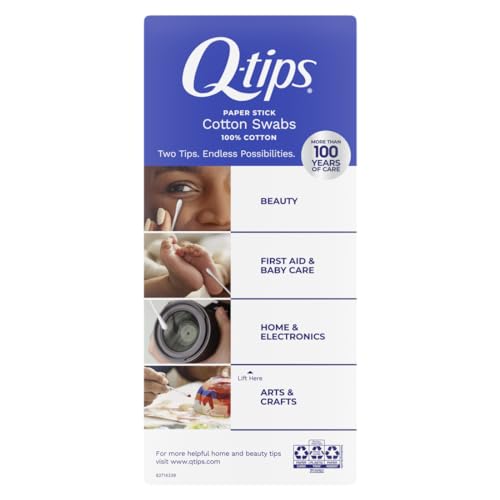 Q-tips Cotton Swabs For Hygiene and Beauty Care Original Cotton Swab Made With 100% Cotton 625 Count, WHITE - Morena Vogue