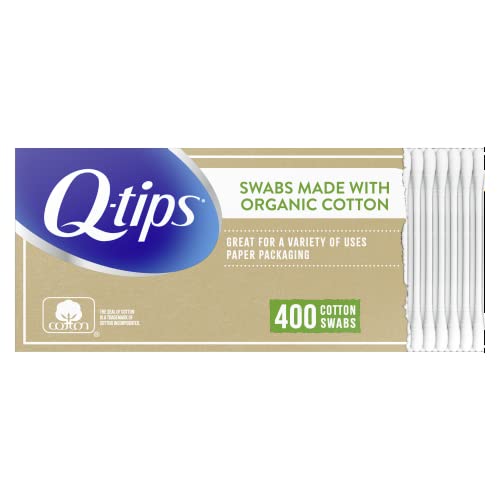 Q-tips Cotton Swabs Organic Swab Ultimate Home and Beauty Tool Made from Organic Cotton, Paper 400 Count(Pack of 4) - Morena Vogue