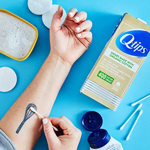 Q-tips Cotton Swabs Organic Swab Ultimate Home and Beauty Tool Made from Organic Cotton, Paper 400 Count(Pack of 4) - Morena Vogue