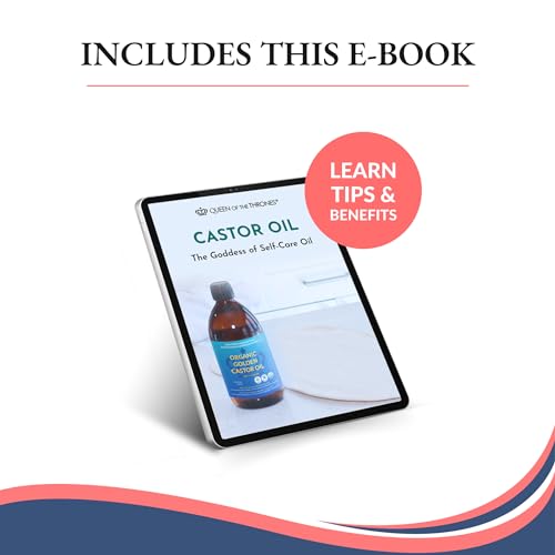 QUEEN OF THE THRONES Organic Golden Castor Oil - 500mL (16.9oz) | 100% Pure & Expeller-Pressed for Hair, Skin & Digestion | Hexane Free | USDA Certified - Morena Vogue