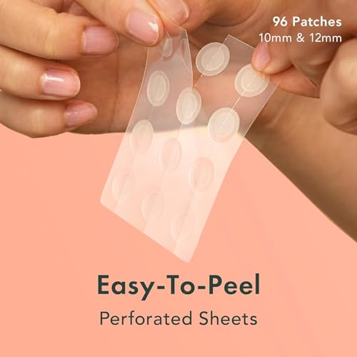 Rael Pimple Patches, Miracle Invisible Spot Cover - Hydrocolloid Acne Patch for Face, Blemishes, Zits Absorbing Patch, Breakouts Spot Treatment for Skin Care, Facial Sticker, 2 Sizes (96 Count) - Morena Vogue