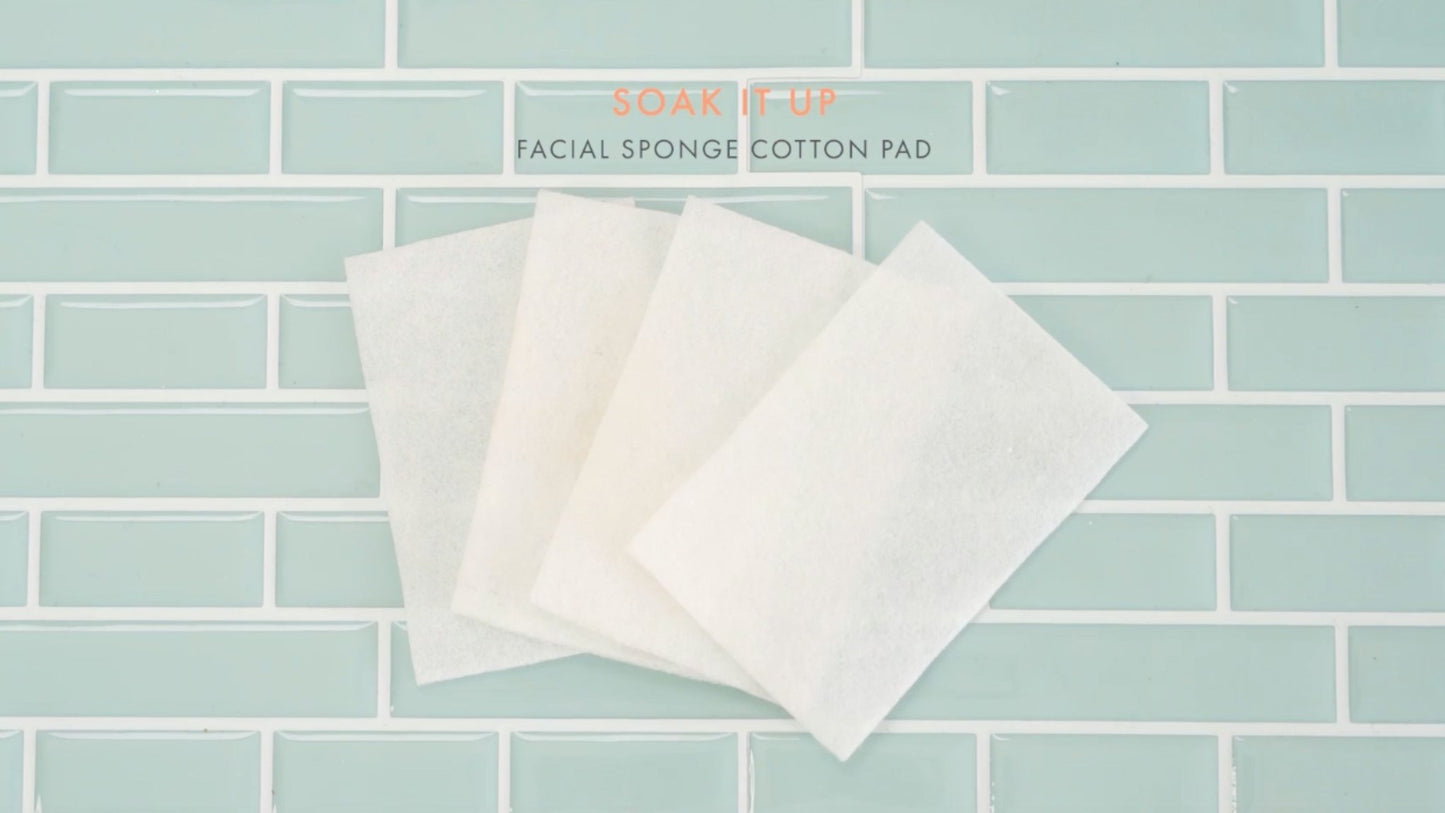 Rael Skin Care, Cotton Pads for Face - Facial Sponge Pads, Square Cotton Pads for Face Toner, Makeup Remover and Facial Cleansing, Lint Free, Soft and Thin, Rayon (200 Count) - Morena Vogue