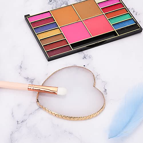 Resin Nail Art Palette Gold Edge Nail Holder Heart Shaped Color Makeup Foundation Mixing Tools Display Board Gel Nail Art Color Mixing Palette Painting Tray Manicure Tool - Morena Vogue