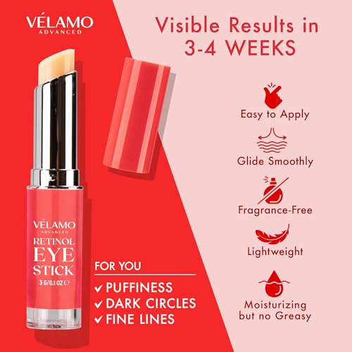 Retinol Eye Stick, Retinol Eye Cream, Retinol Cream, Retinol Face Cream, Under Eye Cream Anti Aging, Eye Cream, Brightening Eye Balm Reduces Fine Lines and Dark Circles, Visible Results in 3-4 Weeks - Morena Vogue