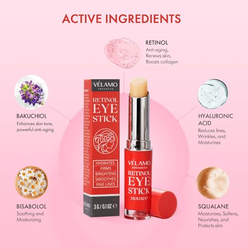 Retinol Eye Stick, Retinol Eye Cream, Retinol Cream, Retinol Face Cream, Under Eye Cream Anti Aging, Eye Cream, Brightening Eye Balm Reduces Fine Lines and Dark Circles, Visible Results in 3-4 Weeks - Morena Vogue