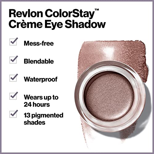 Revlon Crème Eyeshadow, ColorStay 24 Hour Eye Makeup, Highly Pigmented Cream Formula in Blendable Matte & Shimmer Finishes, 705 Crème Brûlée, 0.18 Oz - Morena Vogue