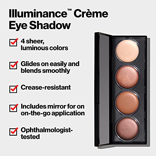 Revlon Crème Eyeshadow Palette, Illuminance Eye Makeup with Crease- Resistant Ingredients, Creamy Pigmented in Blendable Matte & Shimmer Finishes, 710 Not Just Nudes, 0.12 Oz - Morena Vogue