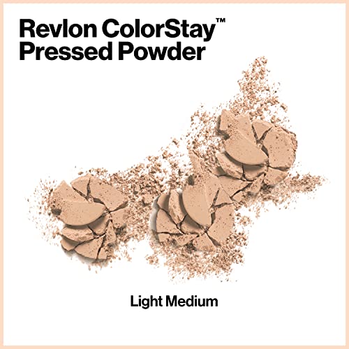 Revlon Face Powder, ColorStay 16 Hour Face Makeup, Longwear Medium- Full Coverage with Flawless Finish, Shine & Oil Free, 830 Light Medium, 2.4 Oz - Morena Vogue