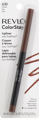 Revlon Lip Liner, Colorstay Lip Makeup with Built-in-Sharpener, Longwear Rich Lip Colors, Smooth Application, 630 Nude, 0.01 oz - Morena Vogue