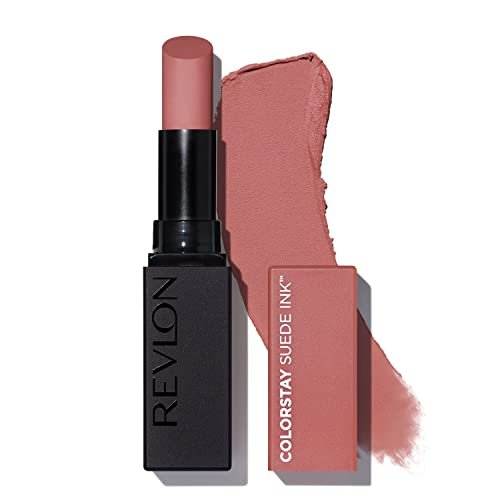 REVLON Lipstick, ColorStay Suede Ink, Built-in Primer, Infused with Vitamin E, Waterproof, Smudge-proof, Matte Color, 001 Gut Instict, 0.09 oz. - Morena Vogue