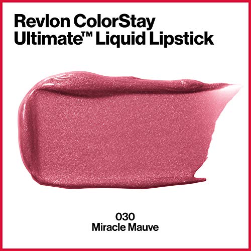 Revlon Liquid Lipstick, Face Makeup, ColorStay Ultimate, Longwear Rich Lip Colors, Satin Finish, 030 Miracle Mauve, 0.07 Oz - Morena Vogue