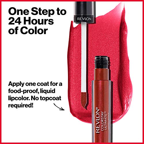 Revlon Liquid Lipstick, Face Makeup, ColorStay Ultimate, Longwear Rich Lip Colors, Satin Finish, 030 Miracle Mauve, 0.07 Oz - Morena Vogue