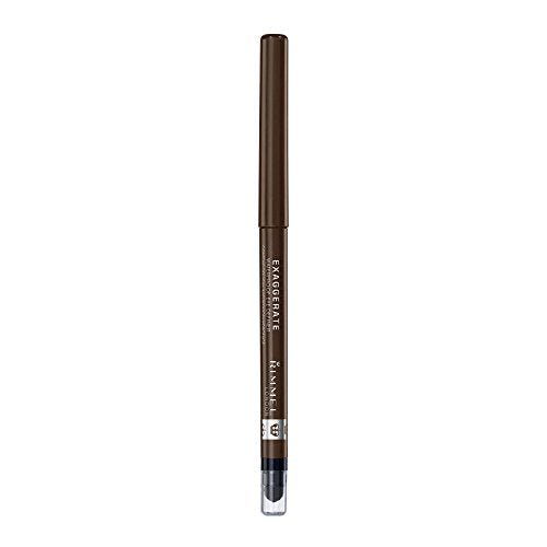 Rimmel London Exaggerate Waterproof Eye Definer Eyeliner, Highly Pigmented, Long-Wearing, Built-In Smudger, 212, Rich Brown, 0.01oz - Morena Vogue