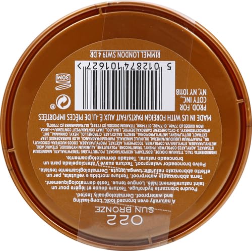 Rimmel London Natural - 022 Sun Bronze - Bronzer, Matte Finish, 0.49oz - Morena Vogue