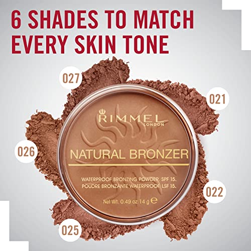 Rimmel London Natural - 022 Sun Bronze - Bronzer, Matte Finish, 0.49oz - Morena Vogue