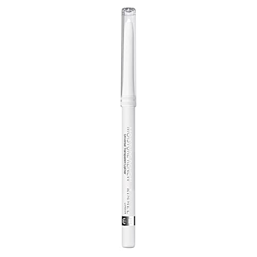 Rimmel Moisture Renew Lip Liner - Clear Lip Liner with Shea Butter for Invisible Lip Color Protection that Nourishes Lips - Transparent, .04oz - Morena Vogue